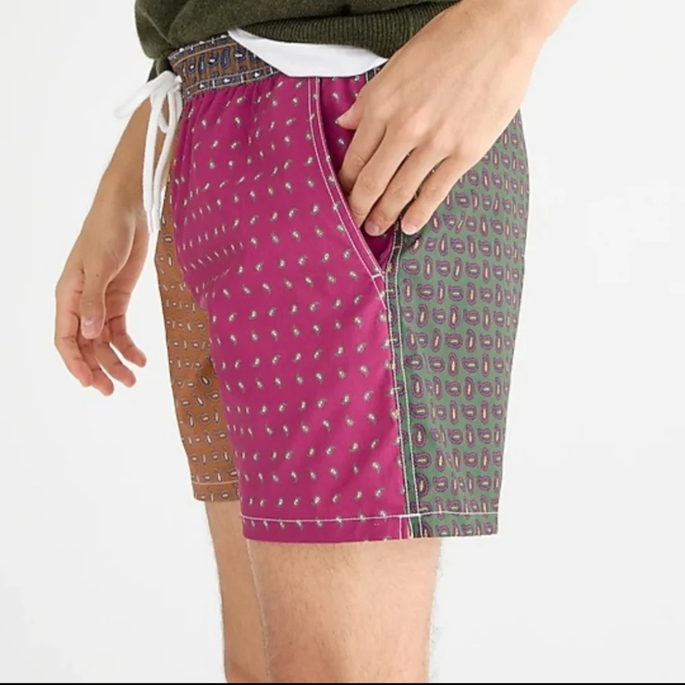J.CREW Paisley 6 inch Swim Trunks Men's Small/Med 32-34 BNWT RETIRED $80 1 LEFT